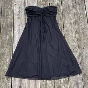 Vintage Y2K strapless babydoll midi dress